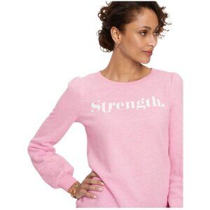 Talbots Pullover Crewneck Pink Sweatshirt Pink M Breast‎ Cancer Awareness Cotton